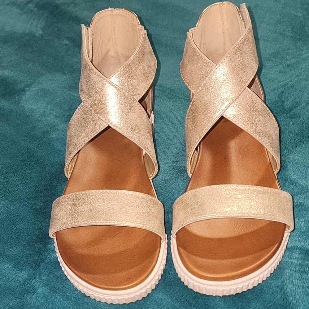 Mia Girl gold sandals